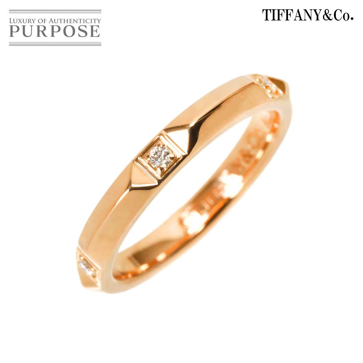 ティファニー TIFFANY&Co. トゥルー バンド 6.5号 リング ダイヤ K18  