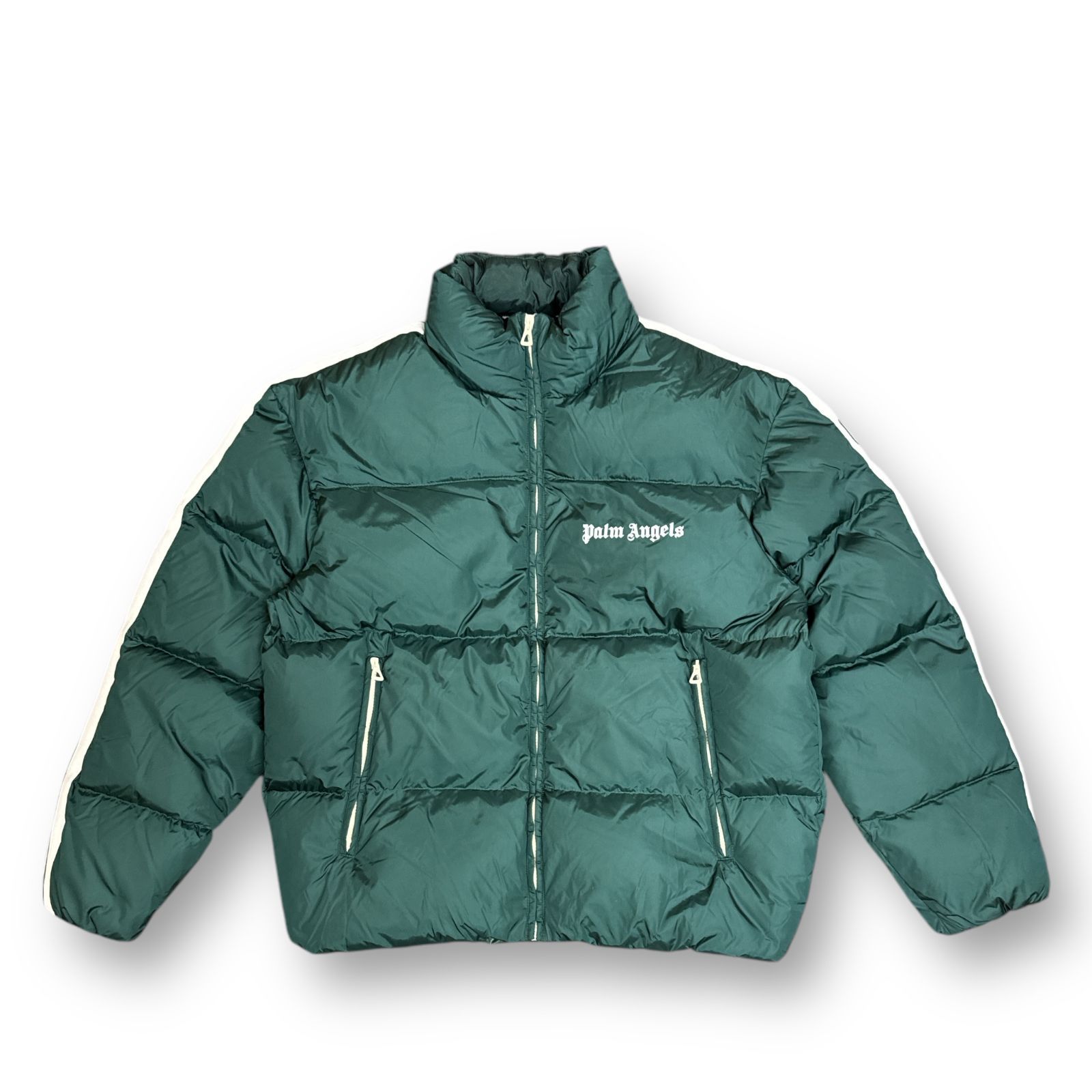 定価156200円 国内正規 Palm Angels CLASSIC TRACK DOWN JACKET クラシック トラック ダウン アウター  パファージャケット パームエンジェル PMED019F22FAB001 グリーン XL 67793A7 - メルカリ