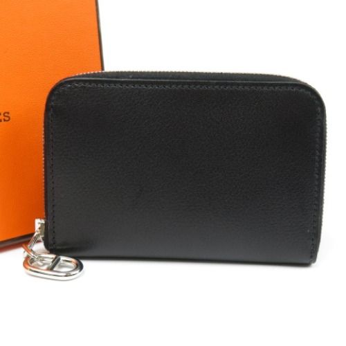 78155 HERMES エルメス ジップアンゴー シェーヌダンクル S金具 名刺 