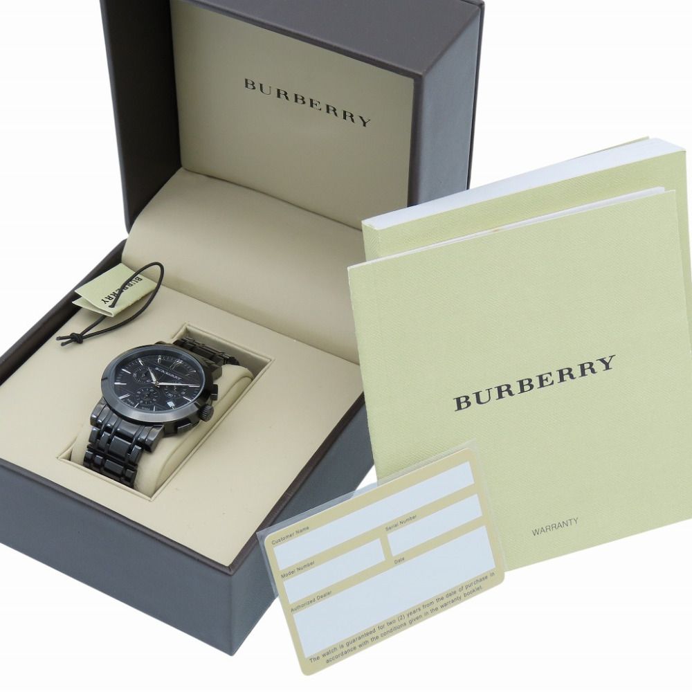 極美品　BURBERRY クロノグラフ腕時計 ブラック　BU1373 稼働品 楽天市場】バーバリー BURBERRY ヘリテージ クロノグラフ メンズ