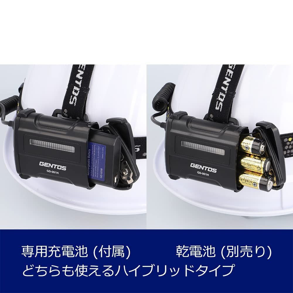 GENTOS(ジェントス) LED ヘッドライト 小型 充電式(専用充電池/単3電池) 強力 800ルーメン 防水 メタルマスター MM-2