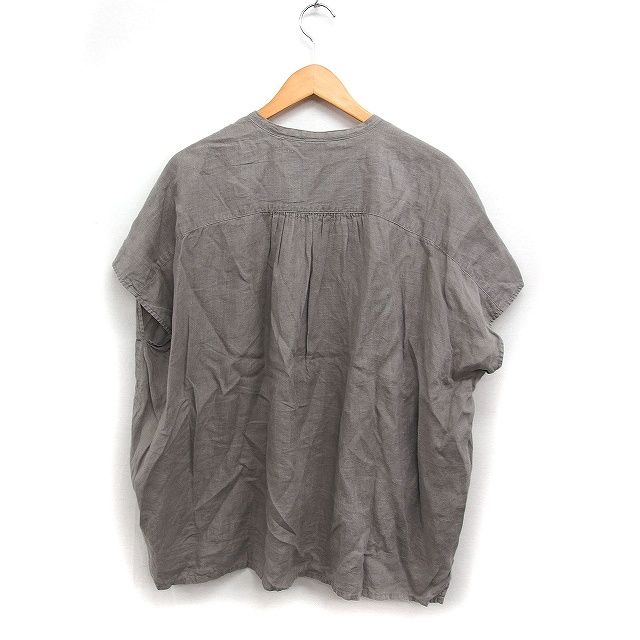パドカレ　シャツ　36 2021SS パドカレ pas de calais コットン リネン ブレンド