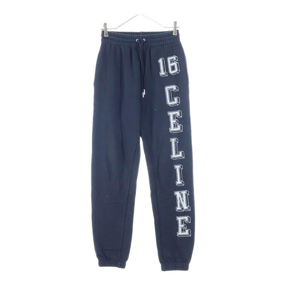 CELINE セリーヌ 24SS 2Z689670Q セーズクラックドエフェクト プリント入りルーズロング スウェットパンツ ブラック