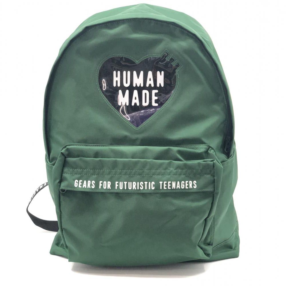 【中古】HUMAN MADE ナイロンバックパック カーキ ヒューマンメイド[17]