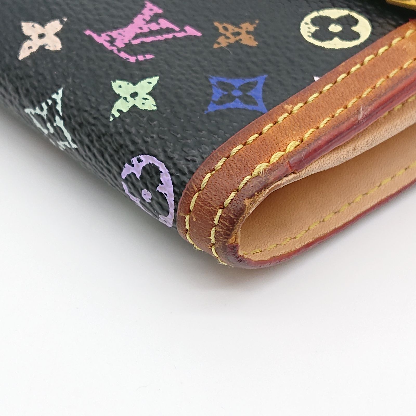 ルイ・ヴィトン ポルトモネ ビエカルト クレディ マルチカラー 黒 M92984 LOUISVUITTON ルイヴィトン ニつ折り財布 ポルトモネ・ビエ