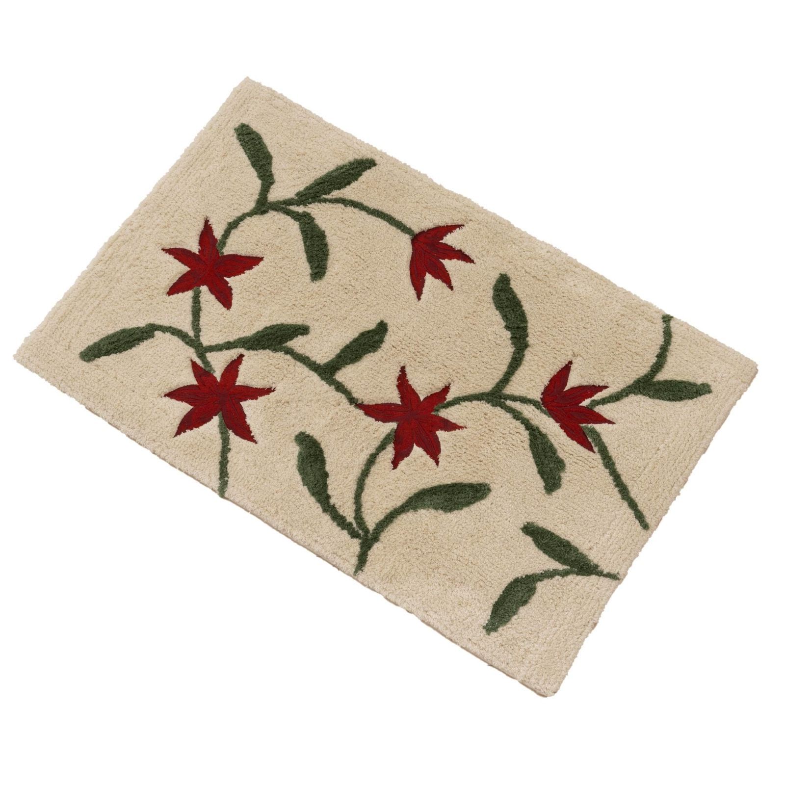 Color ベージュ_Size 洗面マット 約45×70cm sybilla アメリア3 バスマット 約45×70cm ベージュ シビラ 花柄 おしゃれ 滑りにくい センコー 13220