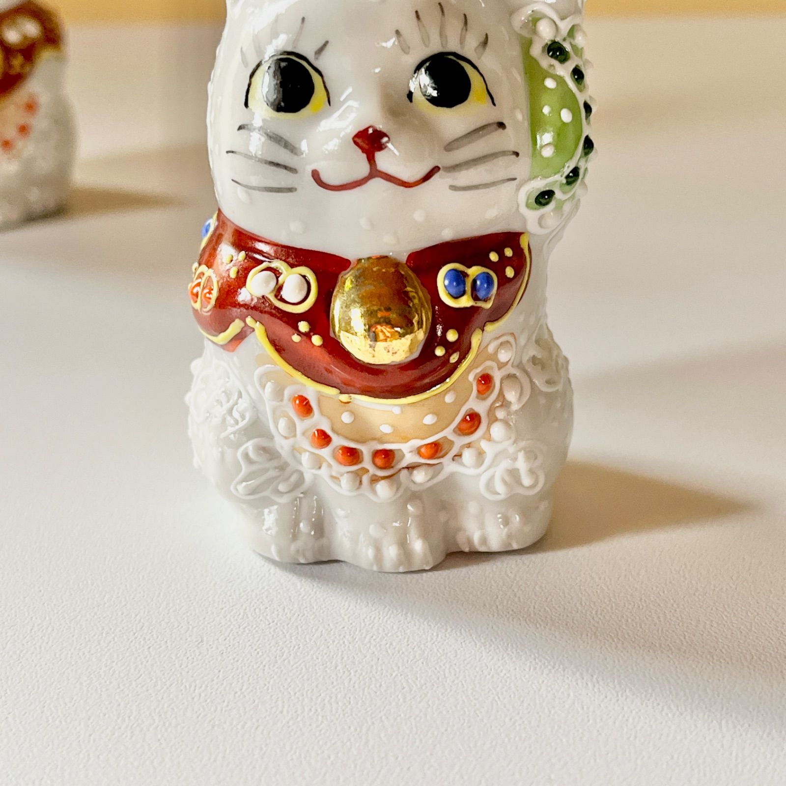 九谷焼】ペア招き猫『白盛』 ファッション