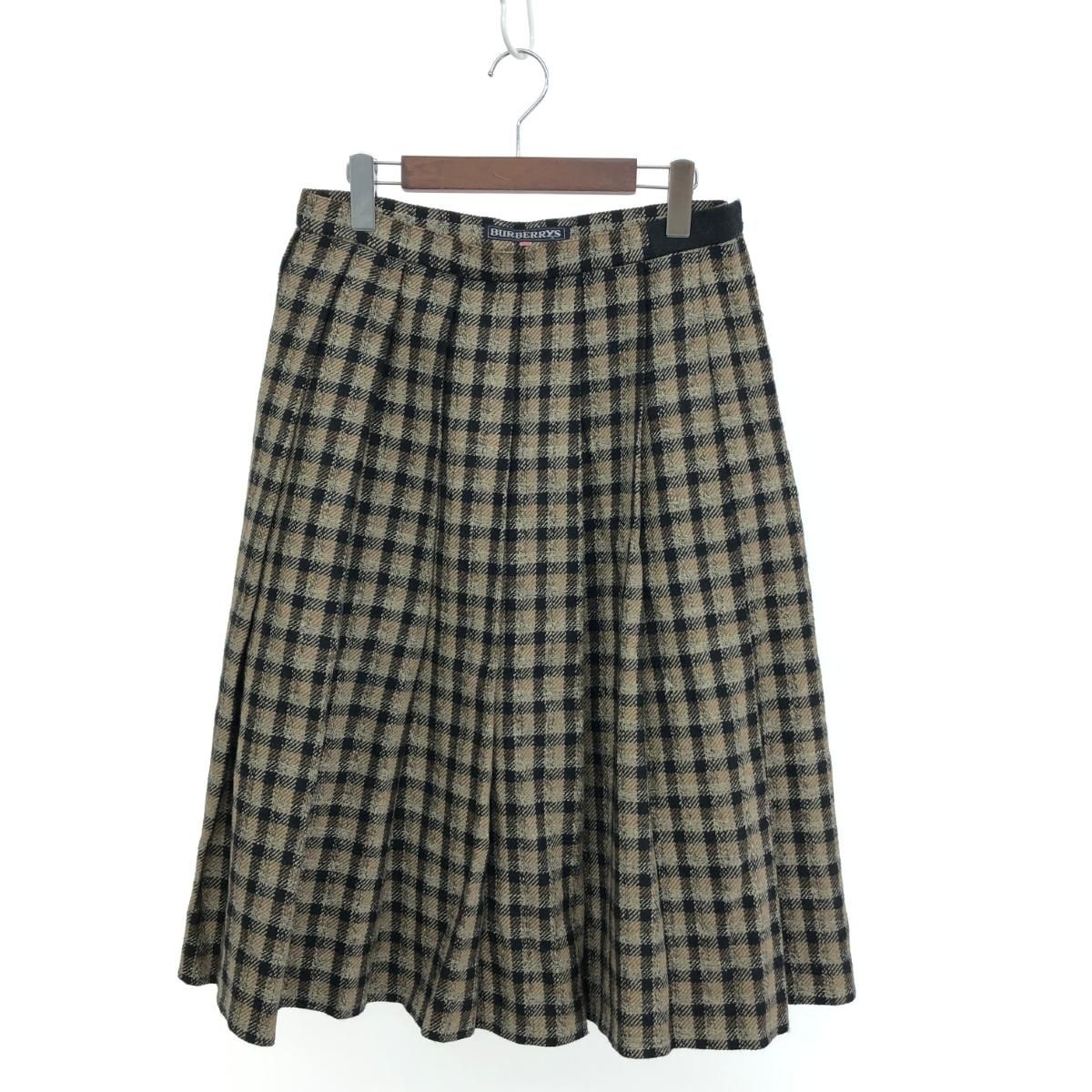 Burberry s バーバリーズ プリーツスカート サイズ 11 ベージュ ウールシルク レディース 241013000652