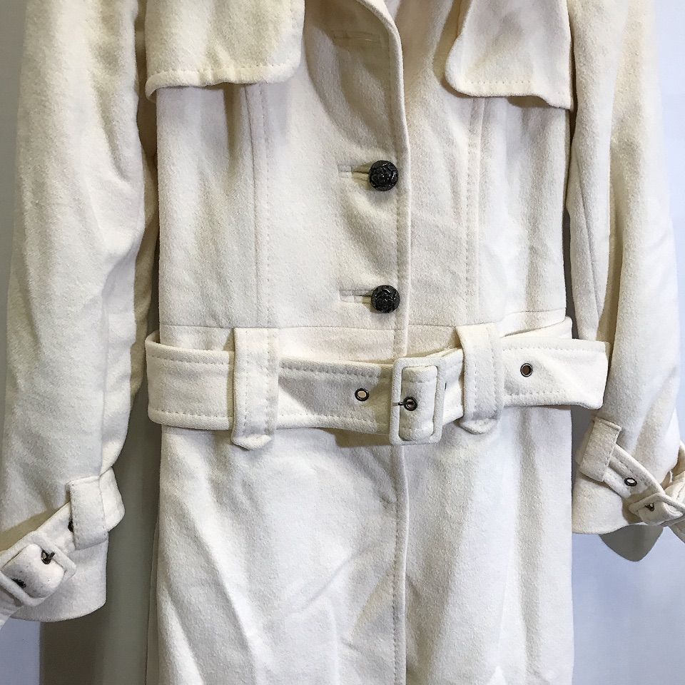 ヴィヴィアンタム VIVIENNE TAM コート トレンチコート サイズ0 XS 黒×白 レディース ダメージ加工/冬物 VIVIENNE TAM(ヴィヴィアンタム) ⁄ コート⁄O⁄コットン⁄BEG⁄016-152347