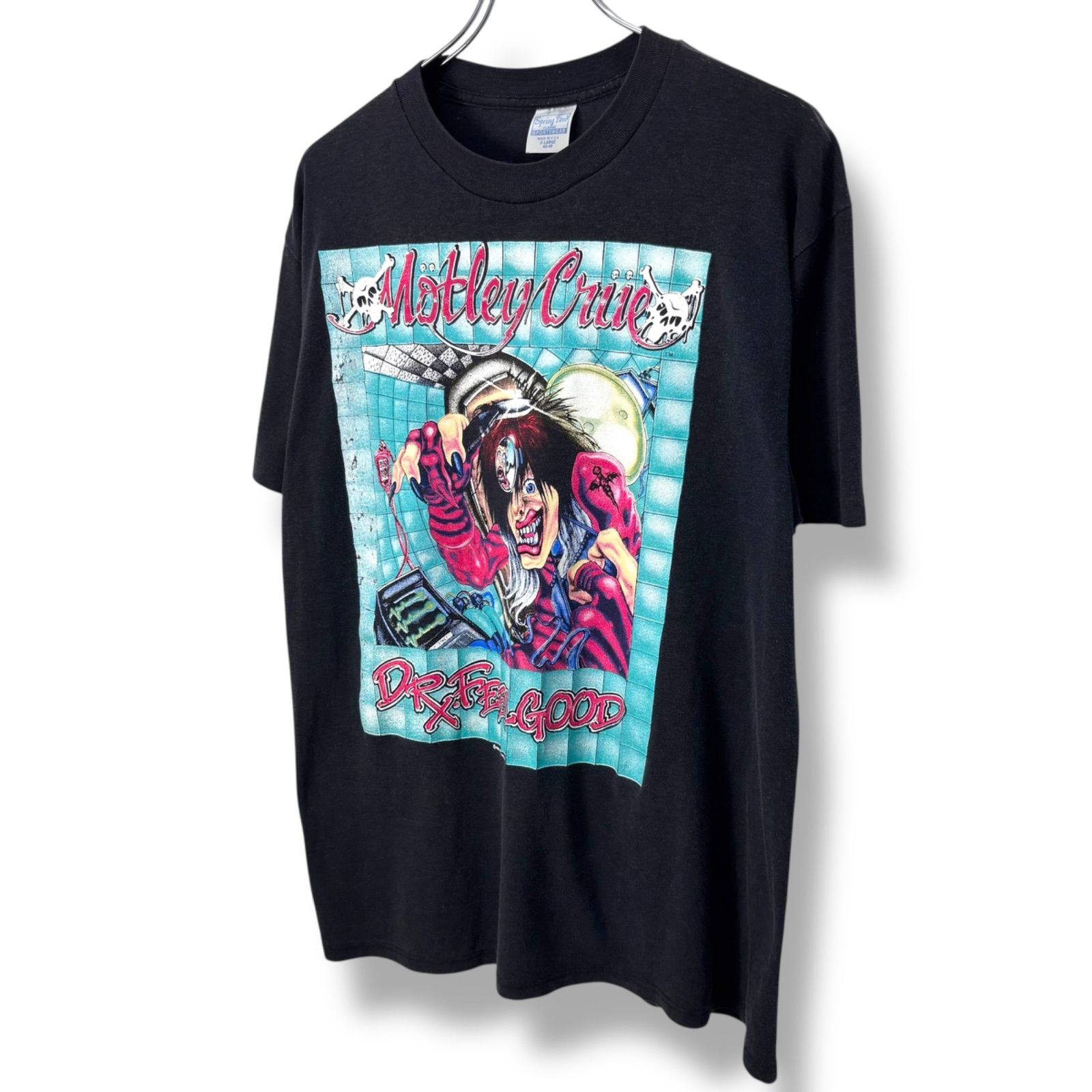 Rare】 80s MOTLEY CRUE DR FEELGOOD Band T-Shirt 【XL】 80年代 