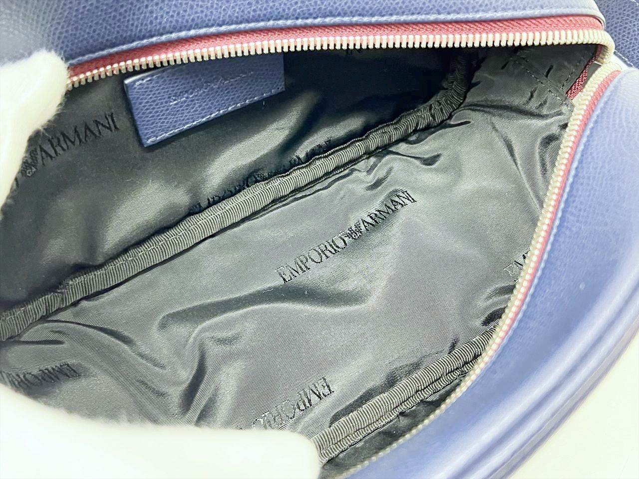 エンポリオアルマーニ イーグルロゴ レザー セカンドバッグ クラッチ ネイビー WWW_OLIVIERBERNSTEIN_COM