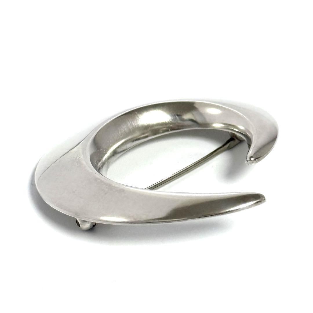 超美品】ジョージジェンセン レディース 三日月 ブローチ シルバー 925