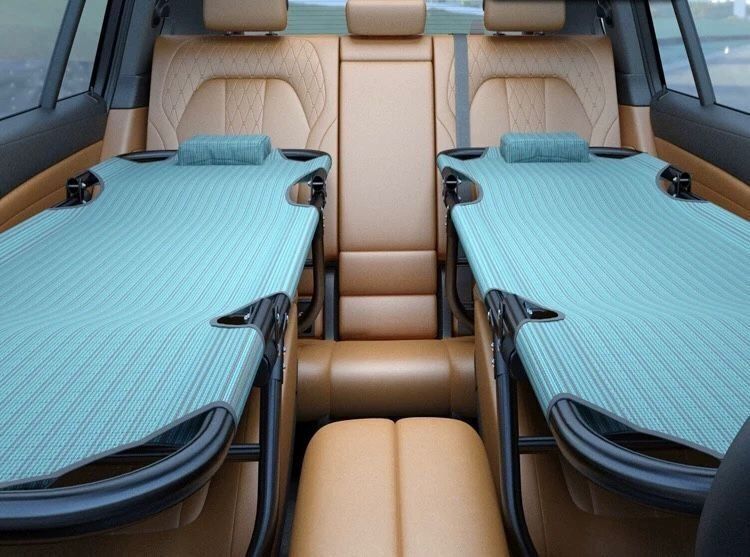 折りたたみコット 車中泊 カーベッド 車用ベッド 枕付き 組み立て不要 お昼寝 簡易ベッド 車載 ベッドキット 通気性 超軽量