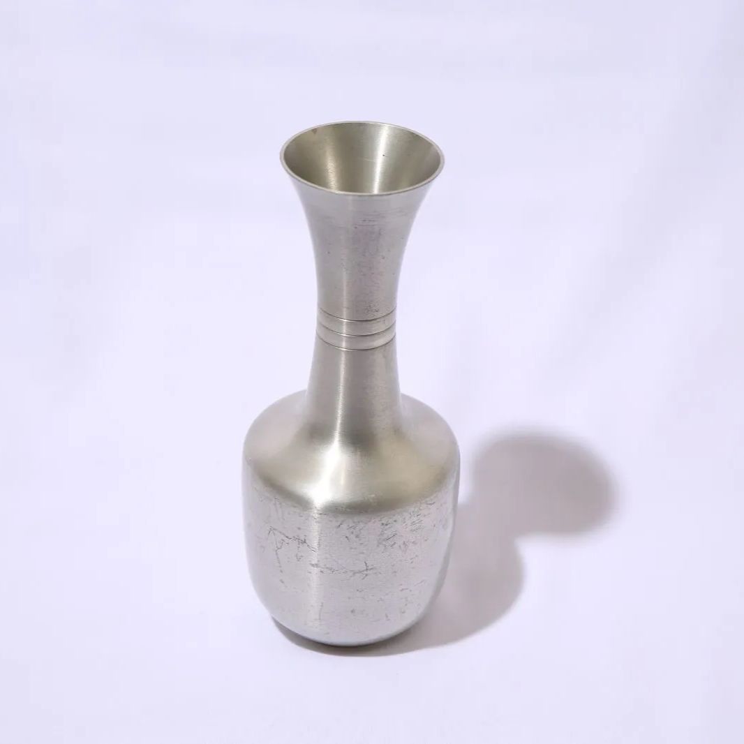 花瓶 一輪挿し　錫製　中古　アンティーク 花瓶 一輪挿し錫製中古アンティーク