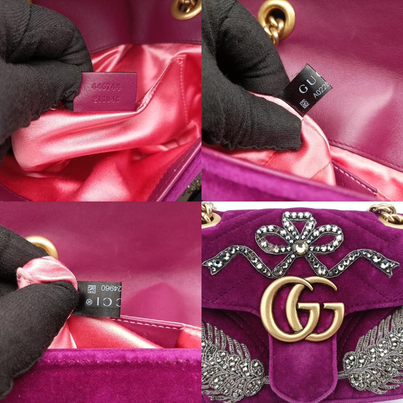 グッチGucciGGマーモントパープルベロア446744A022824960