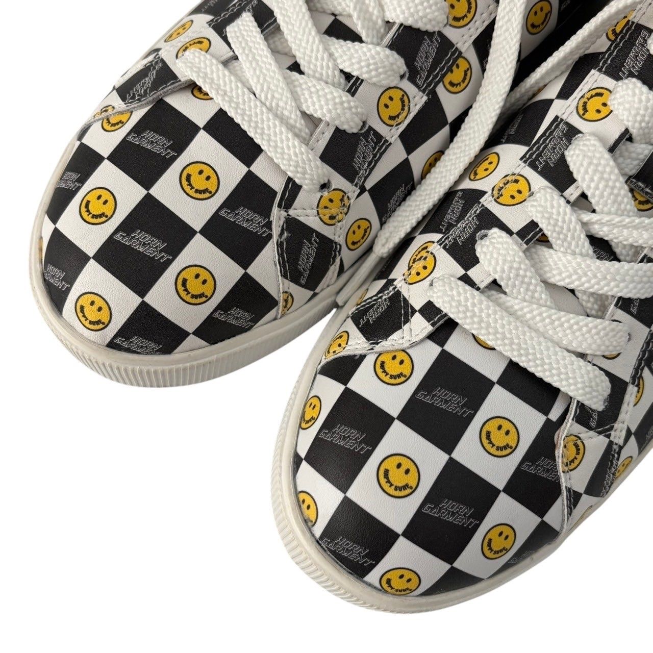 未使用 HORN GARMENT ホーンガーメント スニーカー 白 黒 gimme shoes