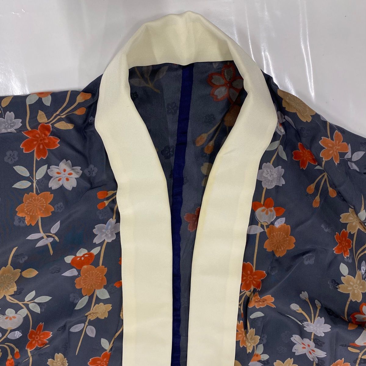 長襦袢 身丈112cm 裄丈62cm S 鈴 黄土色 正絹 美品 秀品 中古（長襦袢  