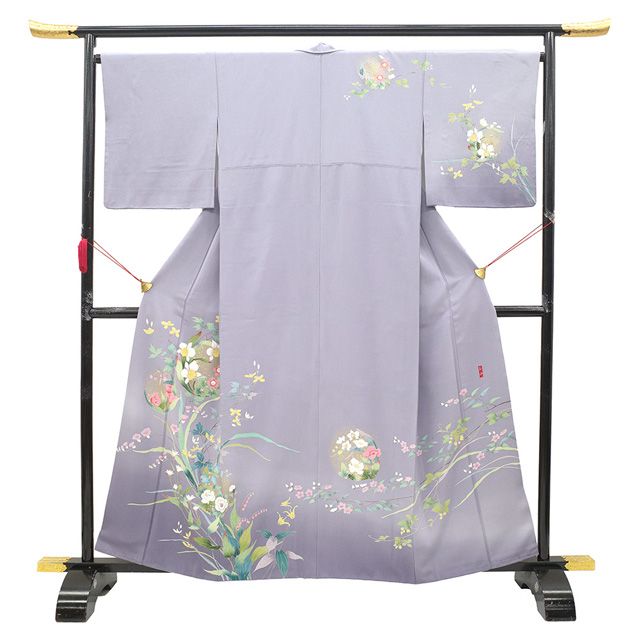 Y2450◇美品 作家物落款 手描き友禅 手縫い仕立て 袷 正絹 訪問