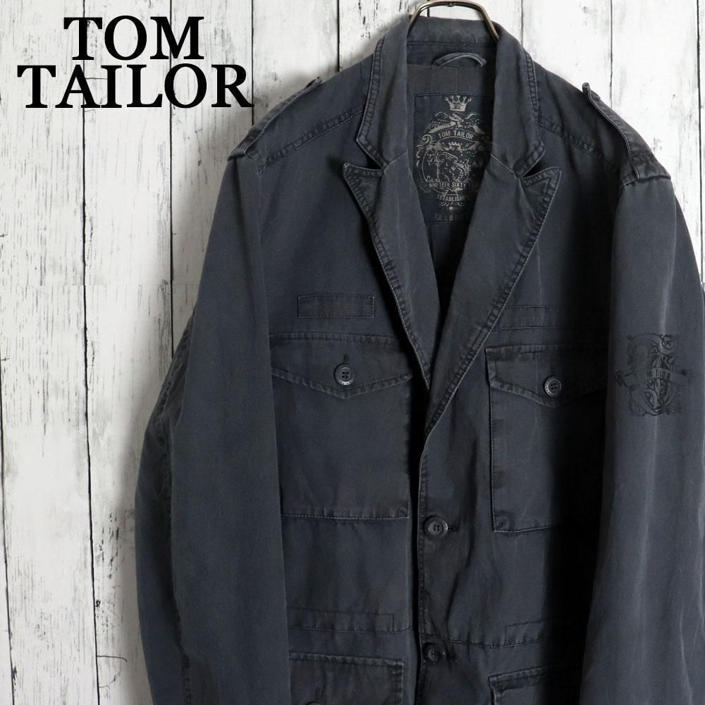 ドイツ TOM TAILOR トムテイラー アームプリント ミリタリージャケット 