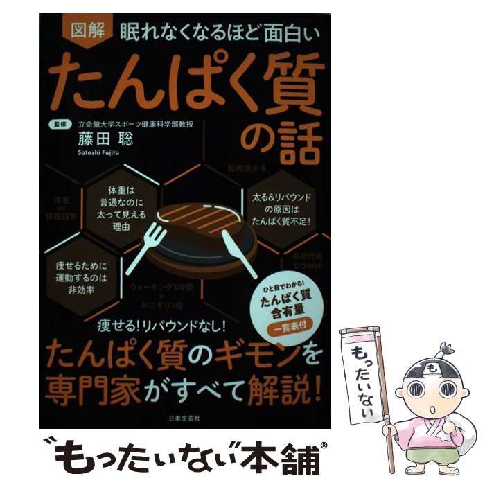 眠れなくなるほど面白い図解たんぱく質の話 日本文芸社 藤田聡（単行本（ソフトカバー））