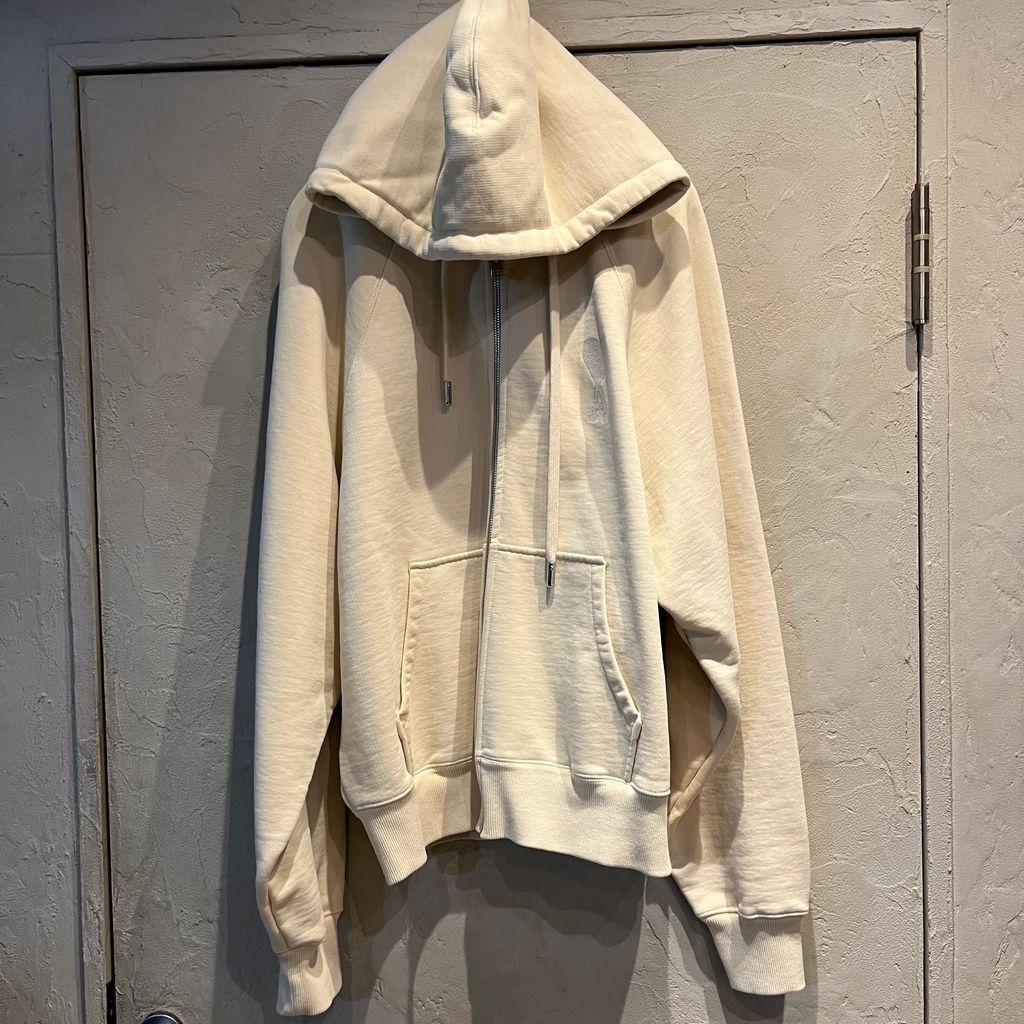 ami paris アミパリス Zip Up Hoodie アイボリー sizeXL パーカー 
