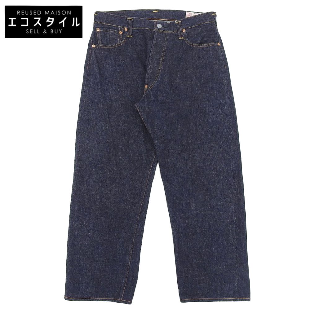 EVISU エヴィス 美品 EVISU エヴィス GATAGATA ビックカモメペイント ボタンフライ デニムパンツ ボトムス メンズ インディゴ 38×32 Lot2001