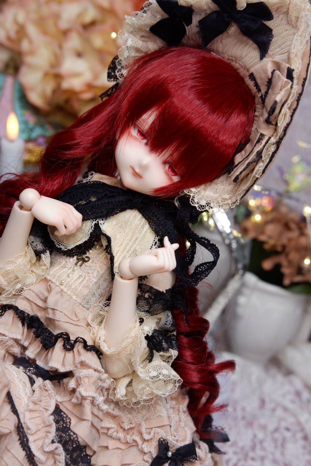 カスタムヘッド＋デカールアイ＋ウィッグ ソフビ盛り