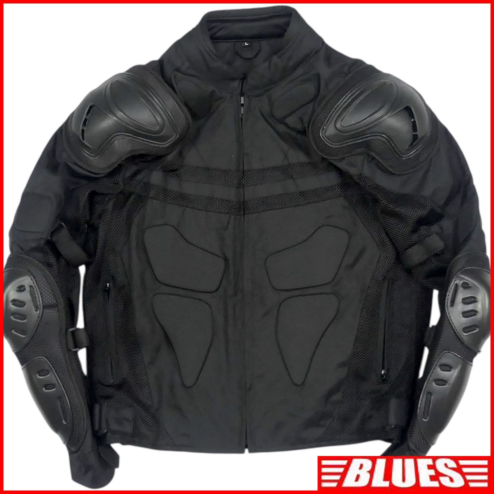 バイクウエア L レーシングジャケット ライダース プロテクタージャケット フルボディガード メッシュ 黒 ブラック バイク メンズ メッシュ_ナイロンライダース_サイズL一覧←SEULB屋着古← NR4688