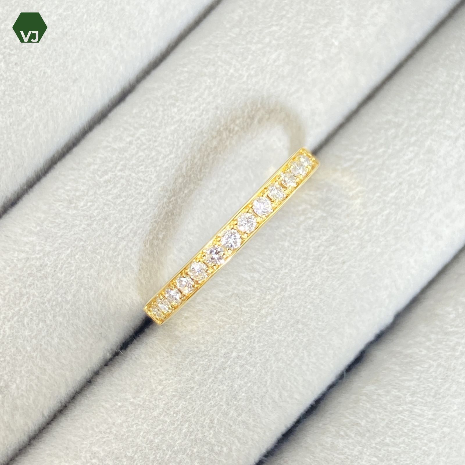15‐29】ダイヤモンド リング D0.2ct【中古】【K18YG】【12号】☆By 