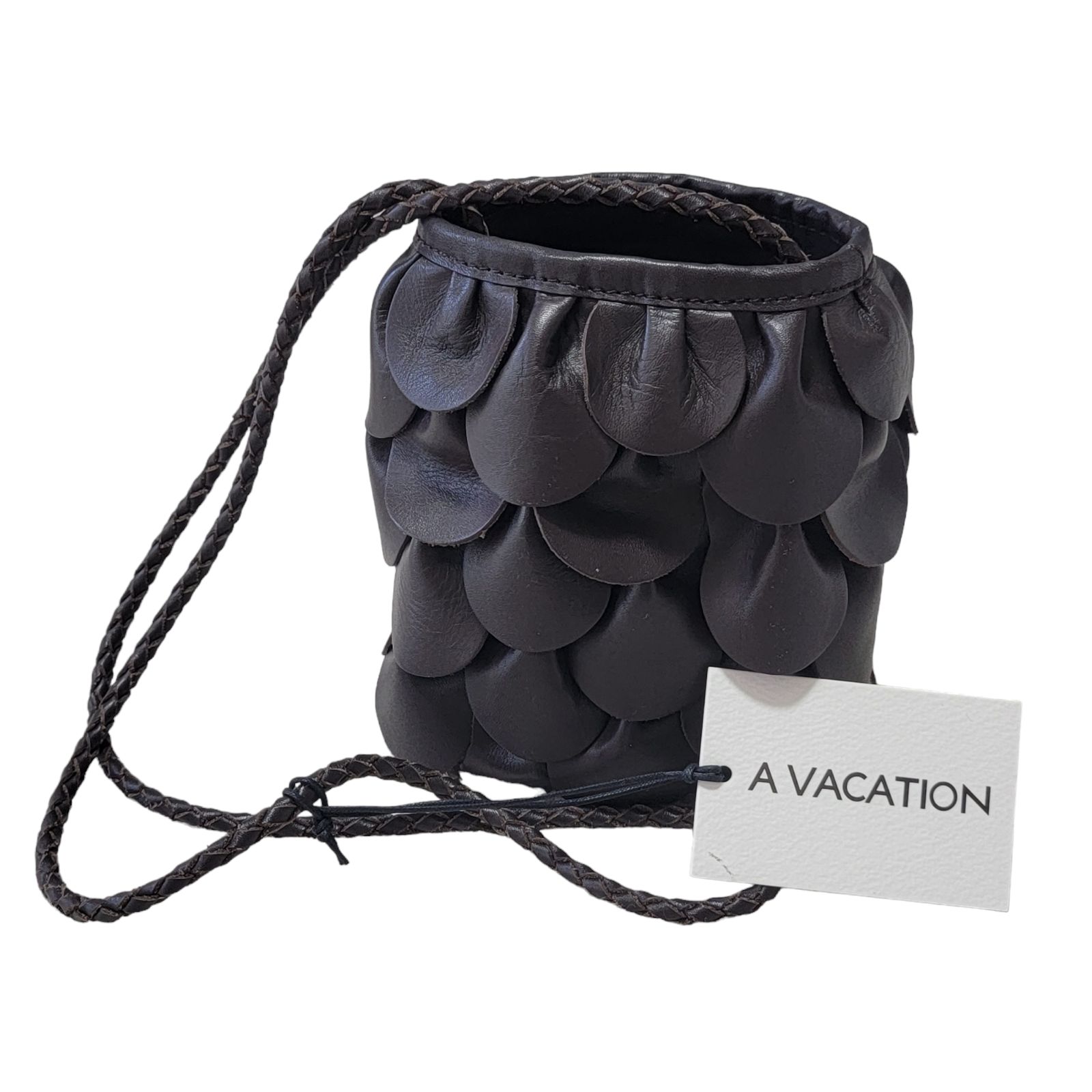 【新品】定価49, 500円 ア バケーション A VACATION アヴァケーション 茶 ショルダーバッグ PINECONE レザーバッグ  松ぼっくり 吹上肖