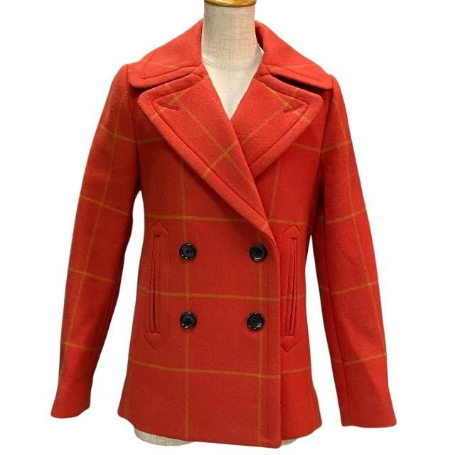 COACH コーチ ピーコート アウター 上着 ジャケット ミドル丈 チェック