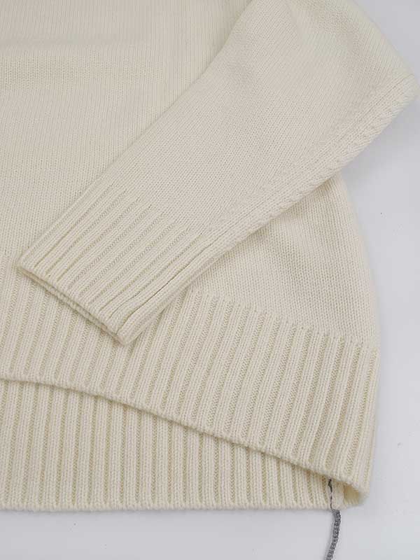 CINOH チノ 18AW Hi-Neck Side Decorated Knit ハイネックサイド