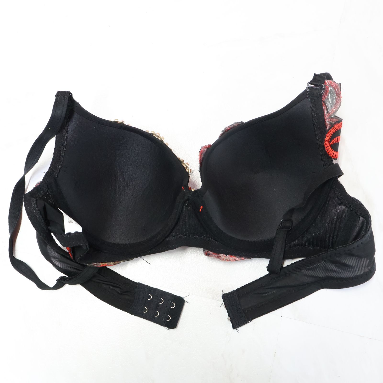 【新品】エジプト製黒スパンコール刺繍入りベリーダンスセットアップ 新品】エジプト製！黒のビーズスパンコール刺繍ベリーダンス