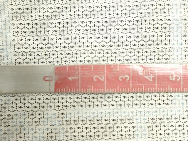 平和屋着物○本場大島紬 白大島 120亀甲 色紙重ね吉祥草花文 正絹 逸品