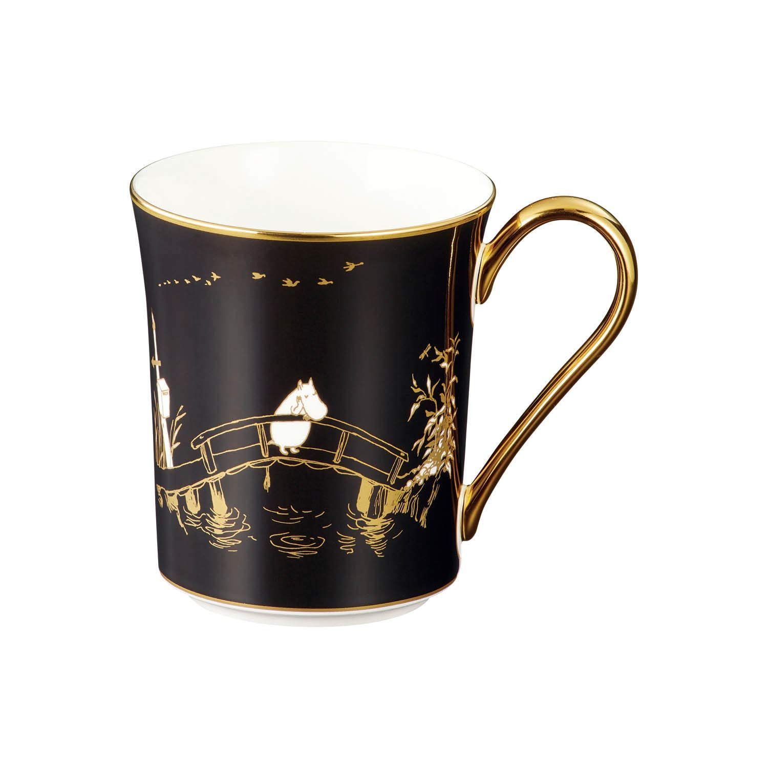 Noritake ノリタケ マグカップ 395cc ムーミン ムーミン谷の彗星 1個 黒 ボーンチャイナ TG93656|N-090L
