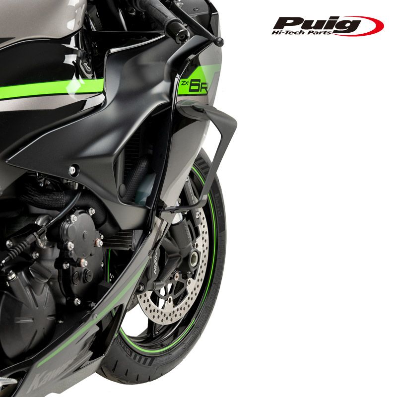 Puig 21858J DOWNFORCE RACE SIDE SPOILERS [MATT BLACK] Kawasaki ZX