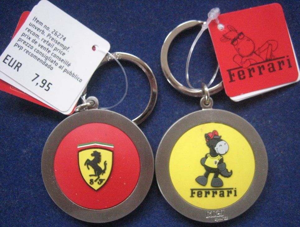 フェラーリ 純正 キーホルダー キーリング Ferrari SF 赤 黄色 NICI