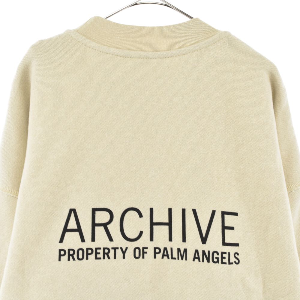 スウェット・トレーナー Palm Angels  beige sweatshirt Beige Half-Zip Sweatshirt by Palm Angels on Sale