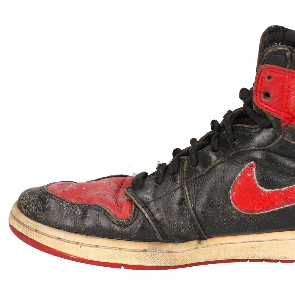 ナイキ94年復刻 AIR JORDAN1ブレッドハイカットブレッドブラックレッド