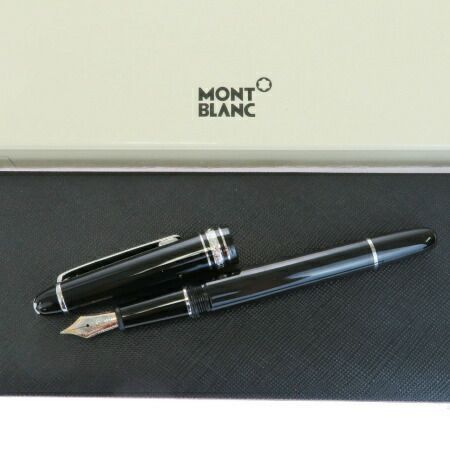 モンブラン MONTBLANC マイスターシュテュック 万年筆 ブラック シルバー プラスチック メタル ペン先 14K ケース付 68BF865