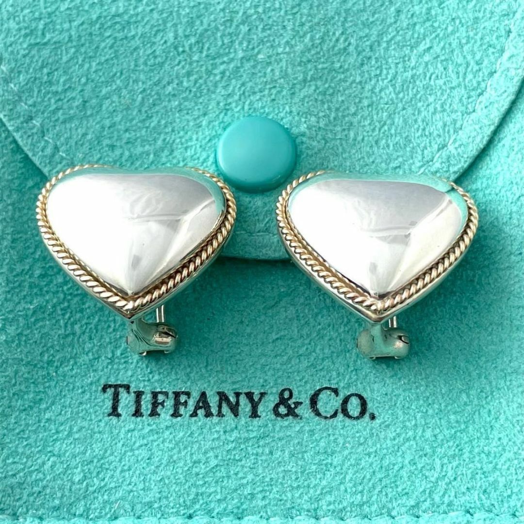 ティファニー ハート 14K シルバー コンビ イヤリング S17fe