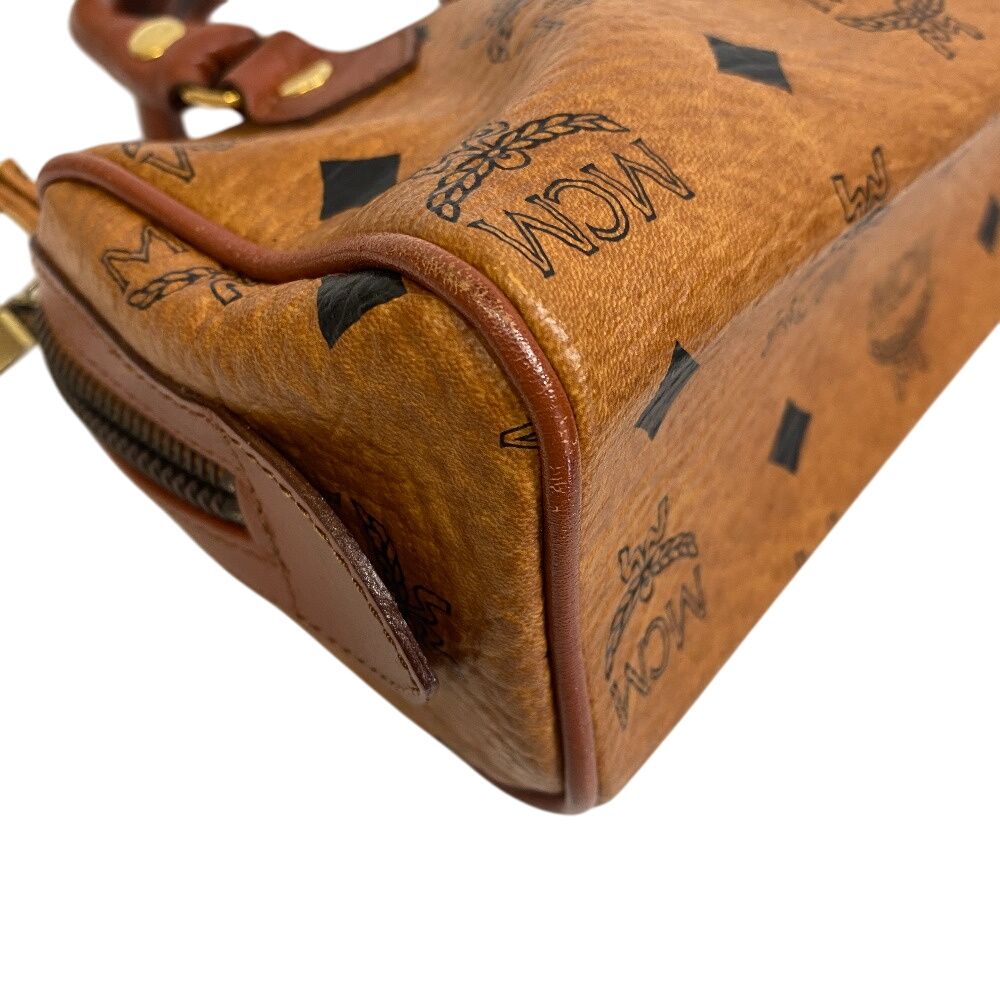 フォロー割■ MCM エムシーエム ミニボストン ショルダーバッグ ハンドバッグ 5％OFF フォロワークーポン！！】MCM エムシーエム ミニボストン