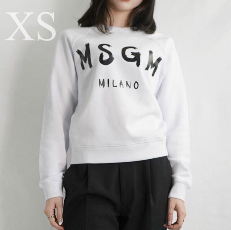 MSGM トレーナー 白 裏起毛 - トップス