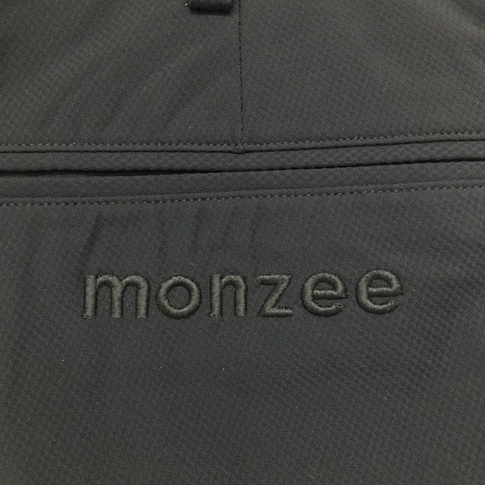 ★特価★【新品】モンジー ハーフパンツ 黒 サイド切り替え ロゴ刺しゅう メンズ XL ゴルフウェア ｍonzee
