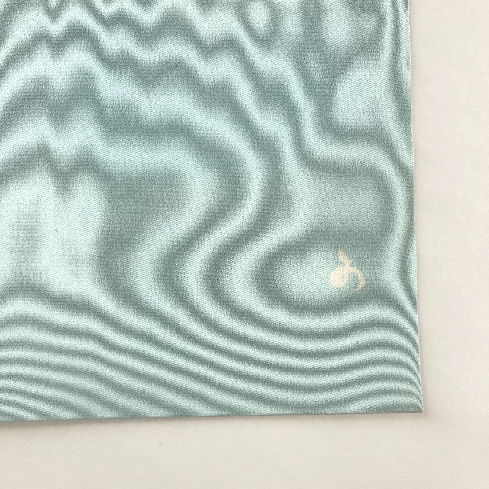 たんす屋 中古 リユース帯 名古屋帯 薄水色 カジュアル 塩瀬 染め 蝶 絹 未洗い MS4657
