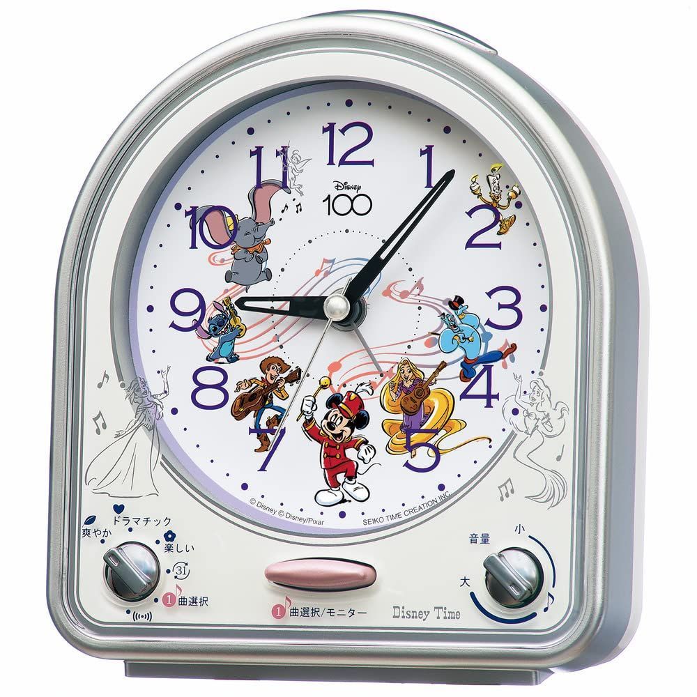 セイコークロック(Seiko Clock) 目覚まし時計 置き時計 アナログ キャラクター ディズニータイム Disney ディズニー ミッキーマウス  ミッキー&フレンズ 銀色メタリック 139×126×70mm FD880S - メルカリ