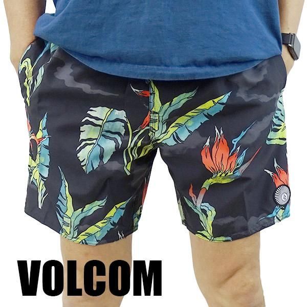 VOLCOM/ボルコム BEACH BUNCH TRUNK 17 BOARDSHORTS BLACK メンズ サーフパンツ サーフィン男性用水着_海パン A2522202[返品、キャンセル不可]