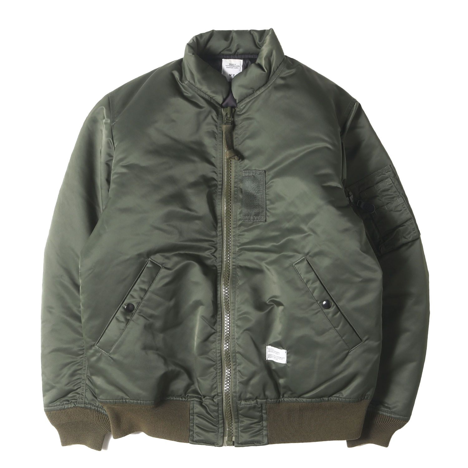 BEDWIN ベドウィン ジャケット オリーブ サイズ 2 | スタンドカラー MA-1 ボンバージャケット MA-1 JKT DUFFY | アウター ブルゾン ジャンパー 上着 メンズ