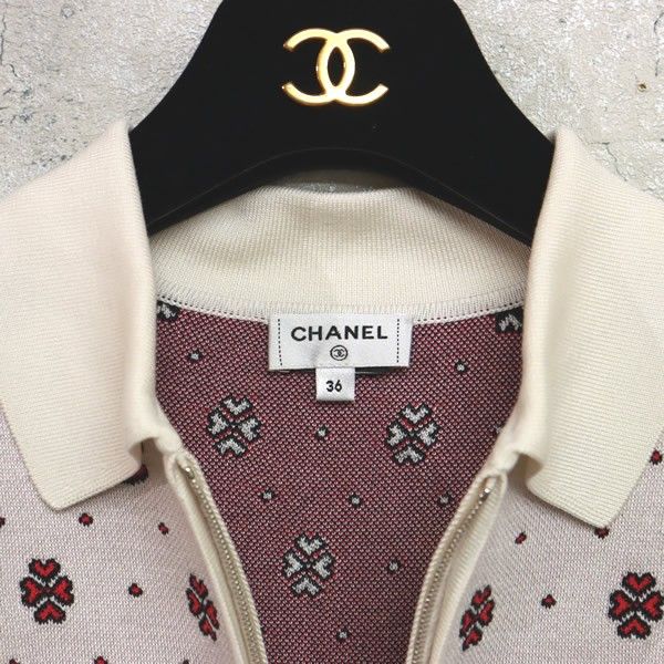 CHANEL - 【広尾店】 シャネル CHANEL 23SS ハーフジップポロシャツ size36 【14700】 楽天市場】【広尾店】 シャネル CHANEL 23SS ハーフジップ