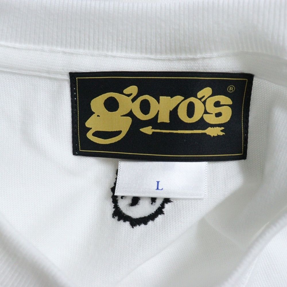 goro's ホワイト Tシャツホイール goro's (ゴローズ) ホイールデザインフロントロゴプリント半袖T
